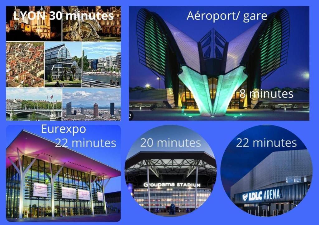 Ma Maison Fleurie Proche Aeroport Lyon St Exupery, Ldlc Arena, Groupama Stadium,Eurexpo Janneyrias Buitenkant foto